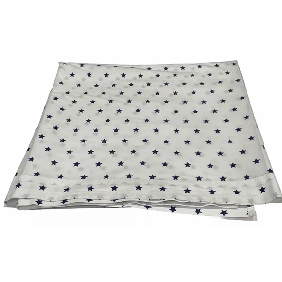 Pottery Barn Kids Other - Pottery Barn Kids Navy Blue Stars Organic Cotton FULL SIZE Flat Sheet 90” x 96”